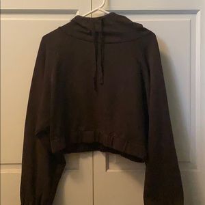 NEW Aeropostale Black Cropped Sweatshirt